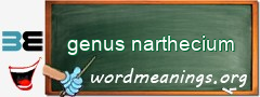 WordMeaning blackboard for genus narthecium